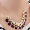 Collar Long Plated Enamel Necklace