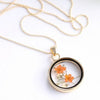 Round Flower Floating Plant Pendant